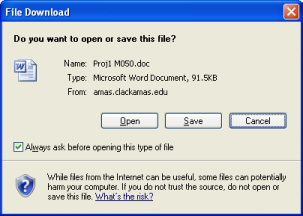 File Download Window